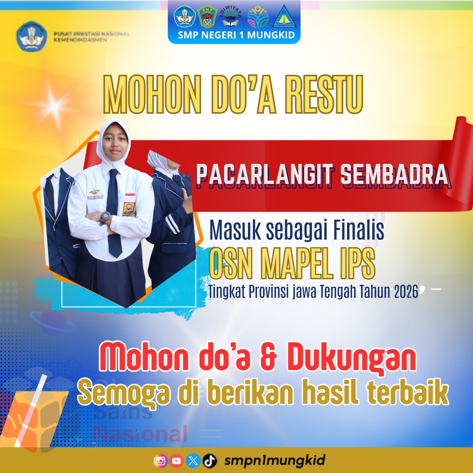 Gebyar Prestasi: Pacarlangit Menuju Final OSN IPS Provinsi Jawa Tengah 2026