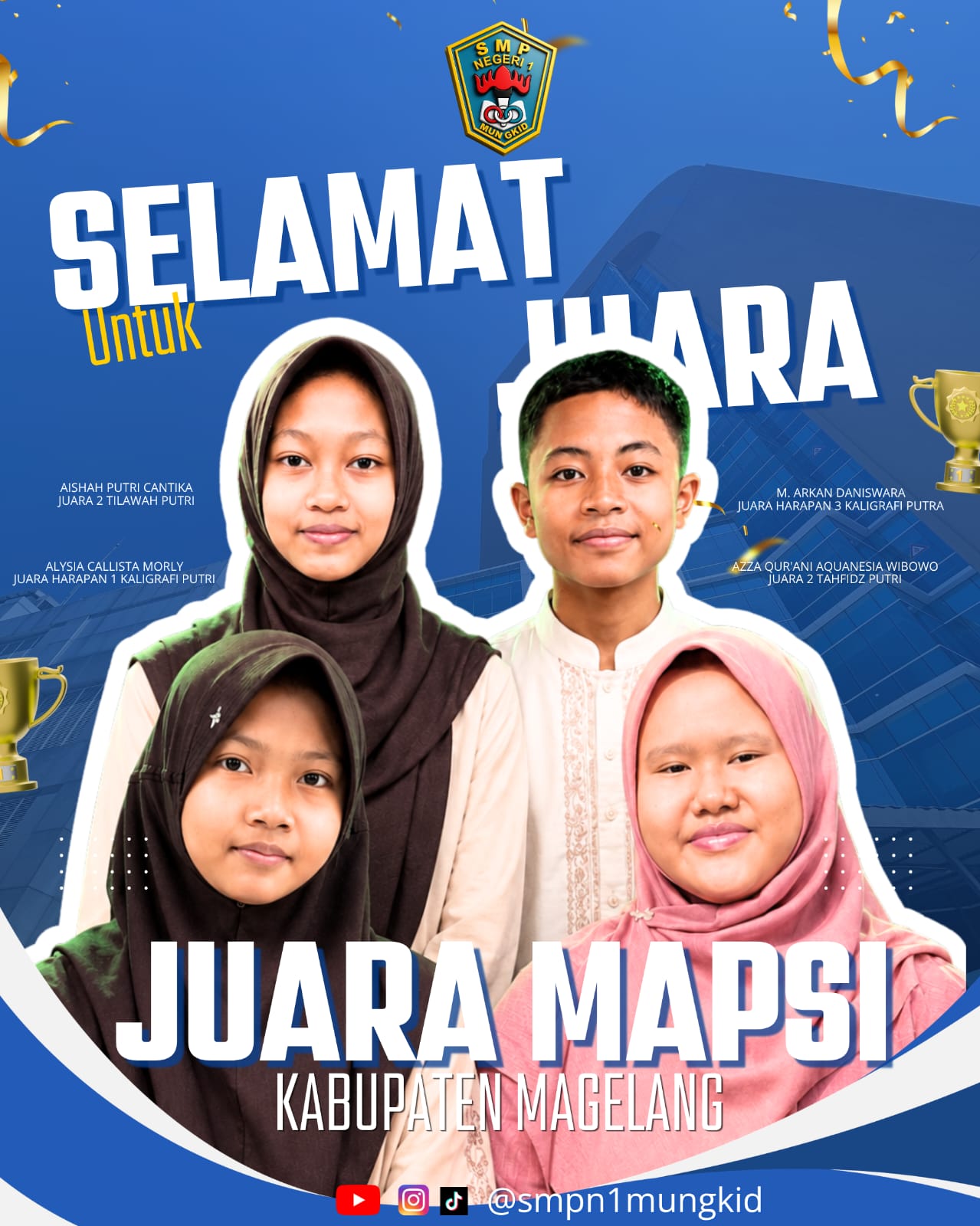 Prestasi SMP Negeri 1 Mungkid di Ajang MAPSI Tingkat Kabupaten Magelang