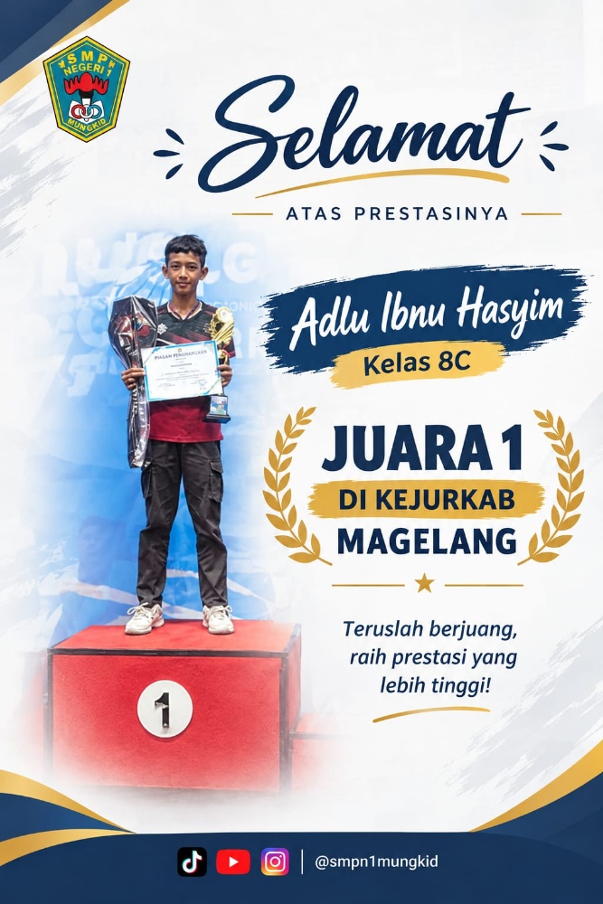Membanggakan! Adlu Ibnu Hasyim Harumkan Nama SMP N 1 Mungkid di Kejurkab Magelang 2026